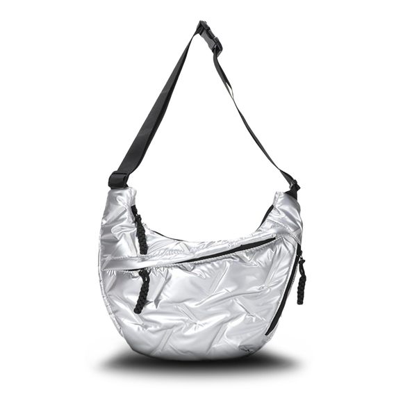 Crescent Quilted Puffy Padded Crossbody Multi-Pocket Sling Moon Slouchy XD - Picture 1 of 6